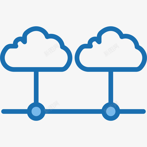 连接网络和数据库23蓝色图标svg_新图网 https://ixintu.com 网络和数据库23 蓝色 连接