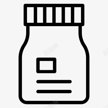 药物瓶子科学图标图标