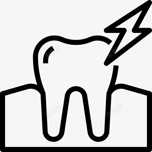 牙痛牙齿11线状图标svg_新图网 https://ixintu.com 牙痛 牙齿11 线状