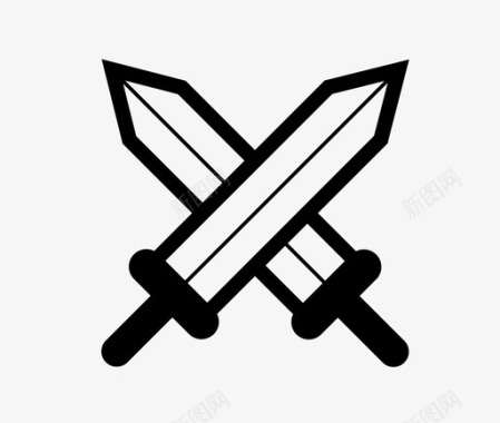 交叉剑战斗剑图标图标