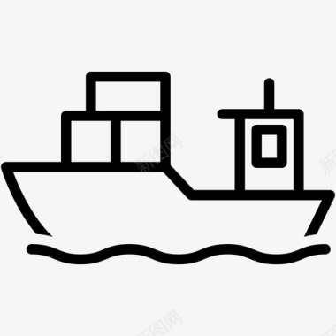 船舶货物集装箱图标图标