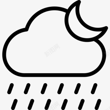 雨天气188线性图标图标
