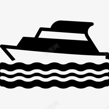 游艇邮轮交通图标图标