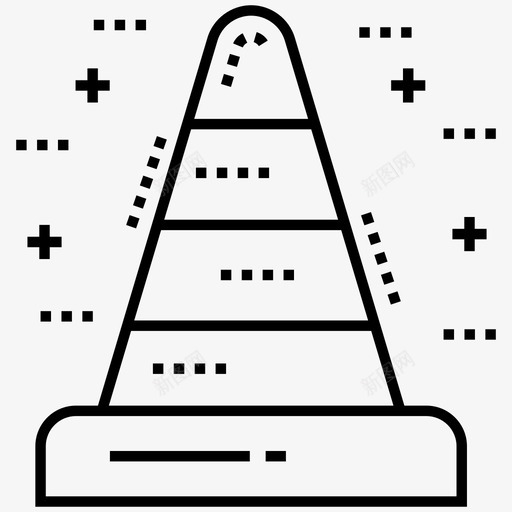 交通锥建筑锥塔架图标svg_新图网 https://ixintu.com 三角 交通 图标 塔架 安全 建筑 线路 航空运输