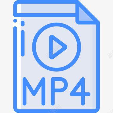 Mp4视频制作7蓝色图标图标