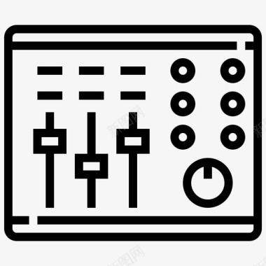 均衡器混音器控制台控制图标图标