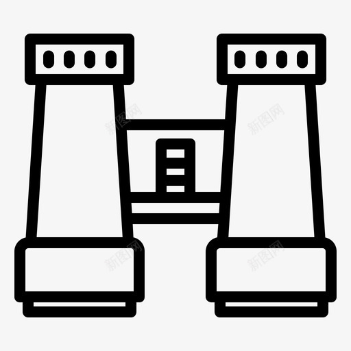 双筒望远镜野营户外图标svg_新图网 https://ixintu.com 双筒望远镜 户外 旅行 野营