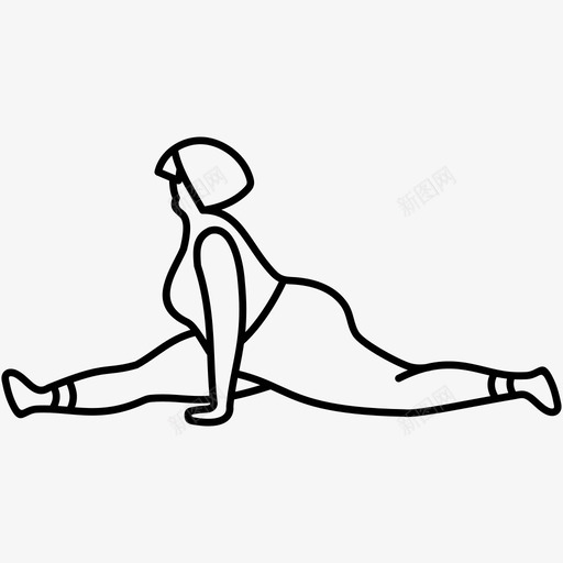 做劈叉体式平衡图标svg_新图网 https://ixintu.com 体式 体操 做劈叉 平衡 瑜伽 身体