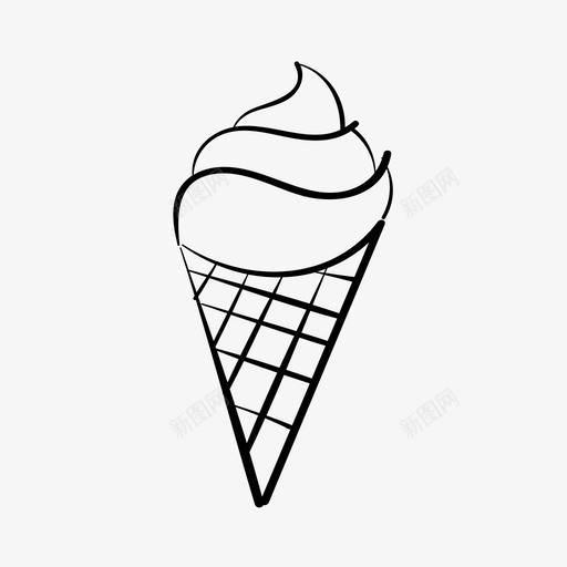 冰淇淋来了手绘的冰淇淋图标svg_新图网 https://ixintu.com 冰淇淋 冰淇淋来了 垃圾食品 夏天 手绘的 海滩 软服务