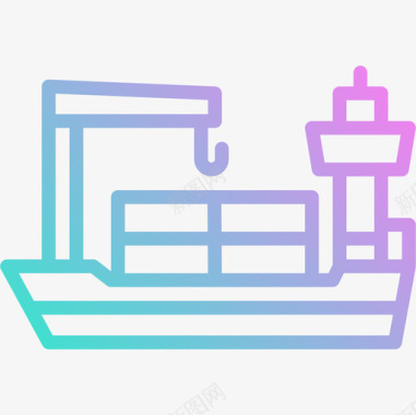 船舶九月物流2号梯度图标图标