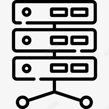 服务器数据库服务器8线性图标图标