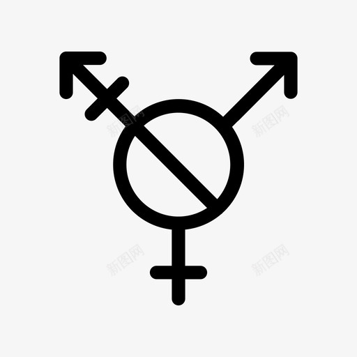 变性和中性变性性别图标svg_新图网 https://ixintu.com 变性 变性和中性 性别