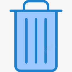 波顿垃圾桶必需品波顿6号蓝色图标高清图片