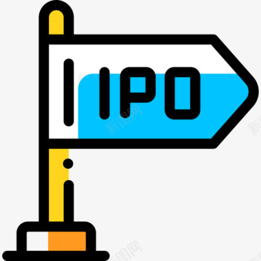 Ipo创业和新业务8色彩疏漏图标图标