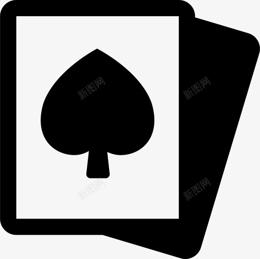 王牌纸牌游戏赌博图标svg_新图网 https://ixintu.com 娱乐和游戏 扑克牌 王牌 纸牌游戏 赌博
