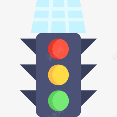 交通灯智能城市4平面图标图标