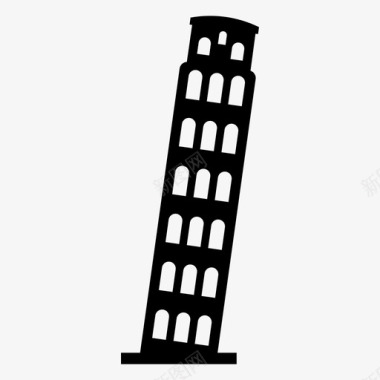 意大利著名的比萨塔比萨塔标志性建筑图标图标