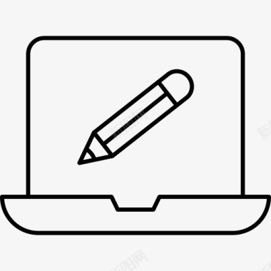 编辑教育笔记本电脑图标图标