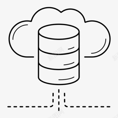 大数据云与数据库大数据技术图标图标