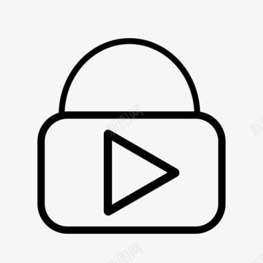 锁定视频隐私安全图标图标