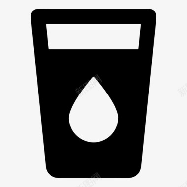 水玻璃饮料滴水图标图标