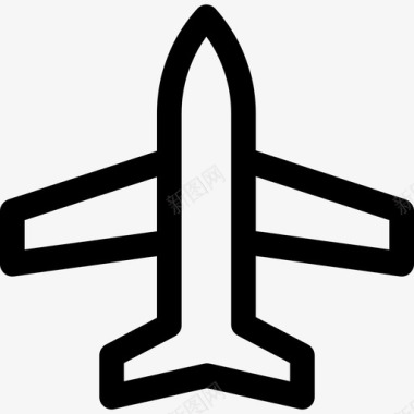 飞机电视7直线图标图标