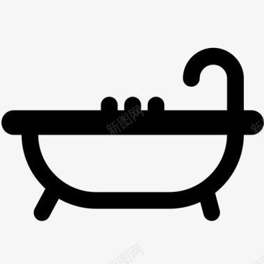 浴缸婴儿浴室图标图标