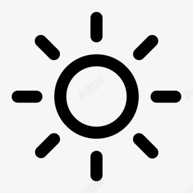 太阳明亮炎热图标图标