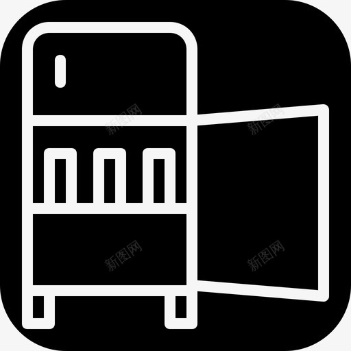 冰箱冷却器冷冻室图标svg_新图网 https://ixintu.com 冰箱 冷冻室 冷却器