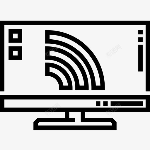 智能电视domotics11线性图标svg_新图网 https://ixintu.com domotics 智能 电视 线性