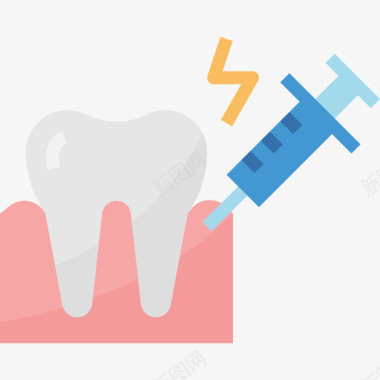 麻醉牙科10扁平图标图标