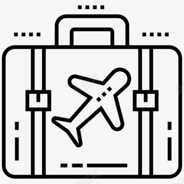 旅行包航空旅行行李图标图标