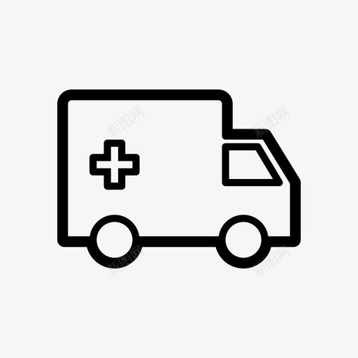 救护车急救车图标svg_新图网 https://ixintu.com 急救车 救护车