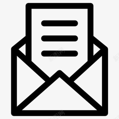 电子邮件附件信封图标图标