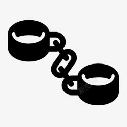 镣铐锁链束缚监狱图标高清图片