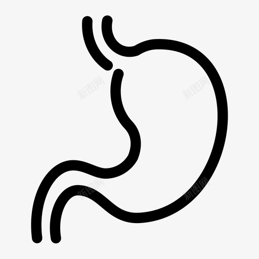 胃解剖学消化图标svg_新图网 https://ixintu.com 人体器官 其他 消化 胃 胃肠病学 解剖学