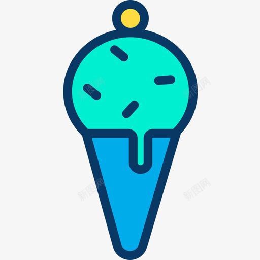 冰淇淋蛋卷旅行188线性颜色图标svg_新图网 https://ixintu.com 冰淇淋蛋卷 旅行188 线性颜色