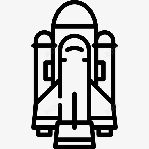 火箭船运输74直线型图标svg_新图网 https://ixintu.com 火箭船 直线型 运输74