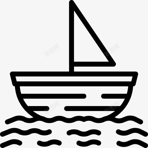 帆船海洋大海图标svg_新图网 https://ixintu.com 史密森海洋轮廓 大海 帆船 水 海洋