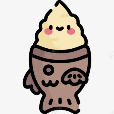 太烧冰淇淋15线形颜色图标图标