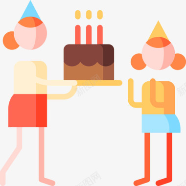 生日派对派对和庆祝活动7平房图标图标