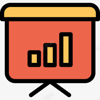 分析分析和图表线颜色橙色图标图标