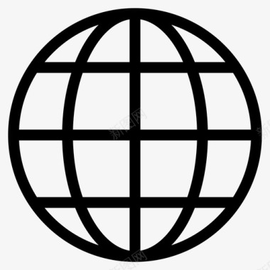 互联网连接地球图标图标