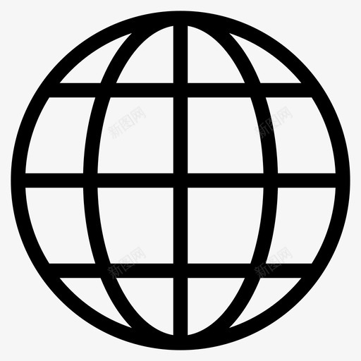 互联网连接地球图标svg_新图网 https://ixintu.com 世界 互联网 地球 连接