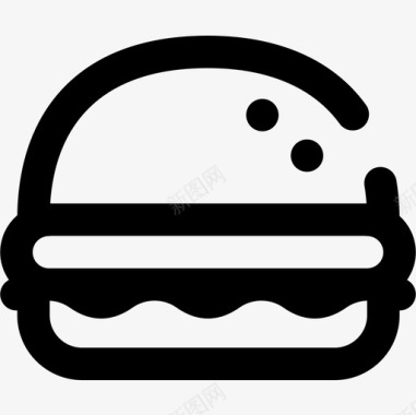 汉堡送餐13直系图标图标