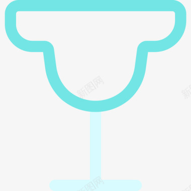 鸡尾酒40号酒吧线性颜色图标图标