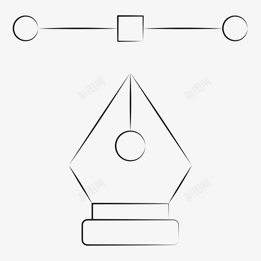 钢笔工具绘图线条图标svg_新图网 https://ixintu.com 图形设计 工具 手绘 线条 绘图 钢笔