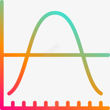 折线图图表和图表13线性梯度图标图标