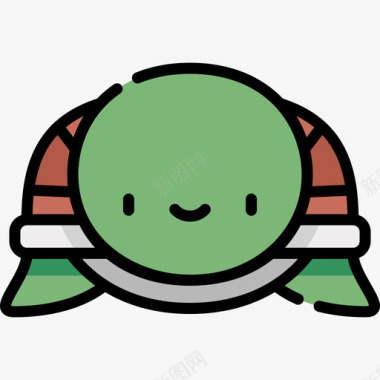 海龟海盗29线形颜色图标图标