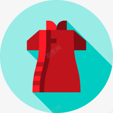 旗袍中国23号平纹图标图标